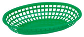 Fast Food Baskets, Oval, 10-1/4" x 6-3/4" x 2", Green (3 Dozen)-cityfoodequipment.com