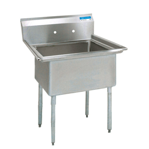Stainless Steel 1 Compartment Sink w/ 15" x 15" x 14" D Bowl-cityfoodequipment.com
