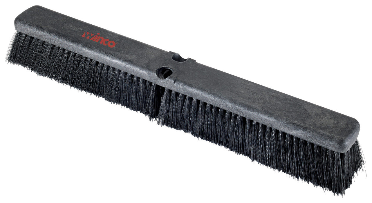Floor Sweep Head (Only), 24"L Foam Block, Black Bristles, Fine/Medium Sweep (12 Each)-cityfoodequipment.com