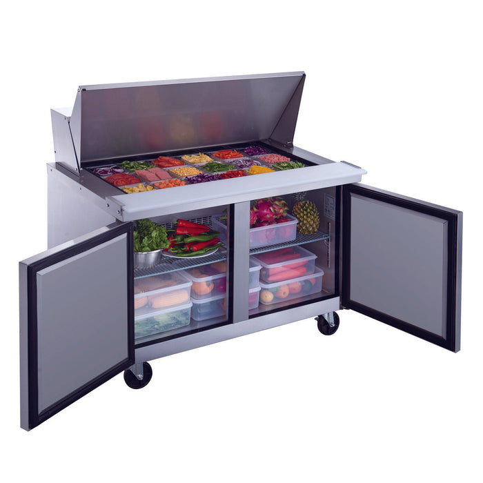 Compass PLG-1A-SC201 2-Door Commercial Food Prep Table Refrigerator-cityfoodequipment.com