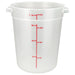 8qt Round Storage Container, Translucent, PP (12 Each)-cityfoodequipment.com