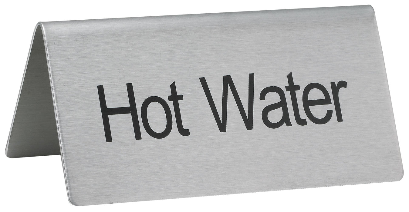 Tent Sign, "Hot Water", S/S (12 Each)-cityfoodequipment.com