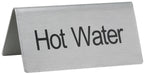 Tent Sign, "Hot Water", S/S (12 Each)-cityfoodequipment.com