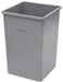 35 Gallon Square Tall Trash Can, 19-1/2" Square x 27-5/8"H, Gray (1 Each)-cityfoodequipment.com