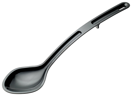 13" Serving Spoon, Black, PC, Curve (12 Each)-cityfoodequipment.com