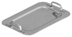 Mini Serving Platter with Handle, 6-5/8"L x 4-1/4"W, Stainless Steel (12 Each)-cityfoodequipment.com
