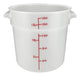 18qt Round Storage Container, White, PP (6 Each)-cityfoodequipment.com
