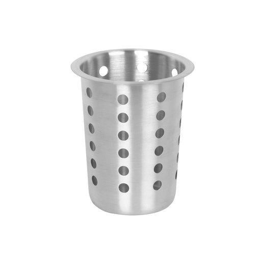 Thunder Group SLFC001 4 1/2" Round Perforated Flatware Cylinder - 5 1/2"H, Stainless - 12, (each)-cityfoodequipment.com