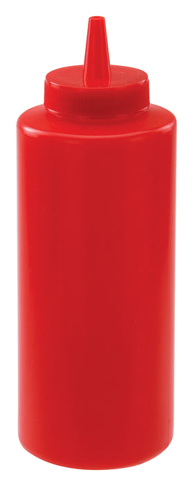 12oz Squeeze Bottles, Red, 6pcs/pk (12 Pack)-cityfoodequipment.com