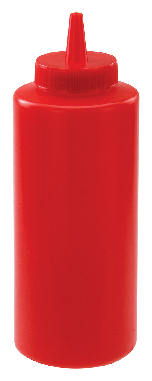 12oz Squeeze Bottles, Red, 6pcs/pk (12 Pack)-cityfoodequipment.com