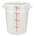 4qt Round Storage Container, White, PP (12 Each)-cityfoodequipment.com