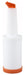 1qt Liquor/Juice Pour Bottle, Orange Spout & Lid (12 Each)-cityfoodequipment.com