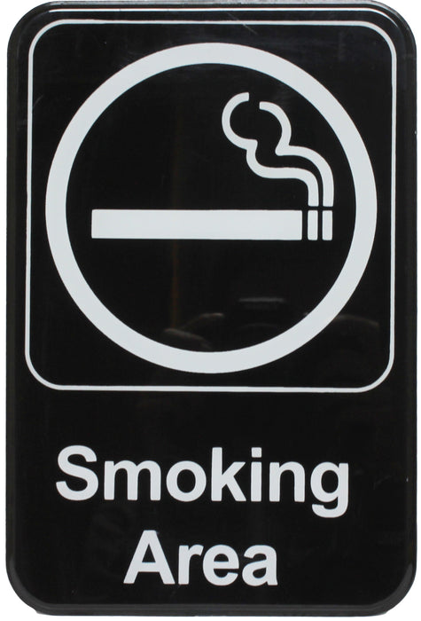 Sign 6" x 9" x 1/8", Smoking Area QTY-12-cityfoodequipment.com