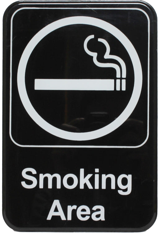 Sign 6" x 9" x 1/8", Smoking Area QTY-12-cityfoodequipment.com
