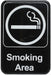Sign 6" x 9" x 1/8", Smoking Area QTY-12-cityfoodequipment.com