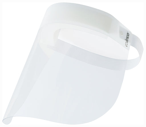 Face Shield, 13"x8-1/2", Anti-Splash, Anti-Fog, Elastic Headband, Plastic (25 Each)-cityfoodequipment.com