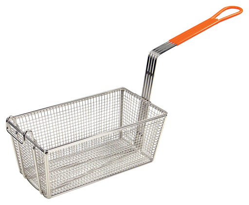 Fry Basket, 12-1/8" x 6-1/2" x 5-3/8", 10" Orange Handle (6 Each)-cityfoodequipment.com