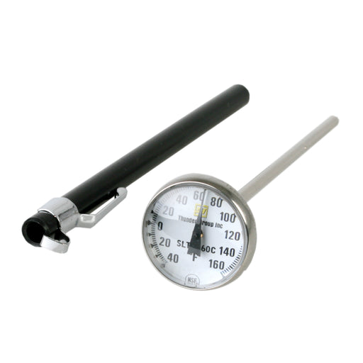 Thunder Group SLTH160 1 1/8" Dial Type Pocket Thermometer w/ 5" Stem, -40° to 160°F - 12, (each)-cityfoodequipment.com