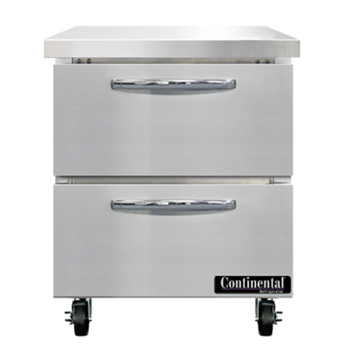 Continental SWF27N-D 27" W Worktop Freezer w/ (1) Section & (2) Drawers, 115v-cityfoodequipment.com