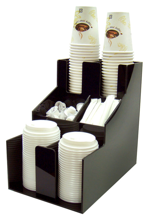 Cup & Lid Organizer, 3 Tiers, 2 Stacks (4 Each)-cityfoodequipment.com