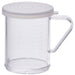 10oz Dredge with Clear Snap-on Lid, Medium Hole (12 Set)-cityfoodequipment.com