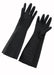 Natural Latex Gloves, 10" x 18", Black (12 Pair)-cityfoodequipment.com