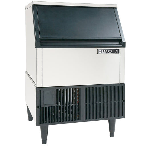 Maxx Ice Ice Machine, 265 lbs, Half Dice Cubes, Storage Bin, SS/Black Trim-cityfoodequipment.com