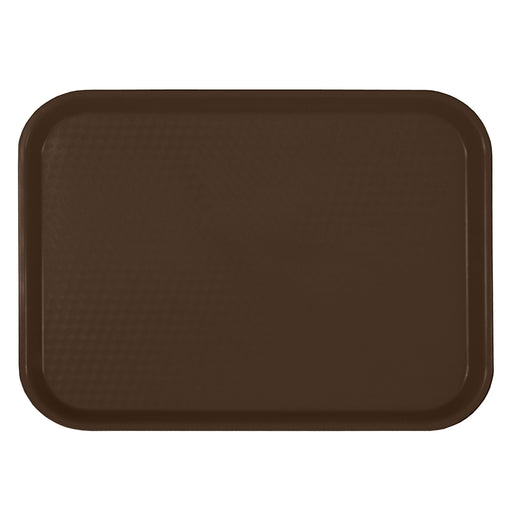 14" X 17 3/4", FAST FOOD TRAY, RECTANGULAR, PLASTIC, BROWN LOT OF 12 (Ea)-cityfoodequipment.com
