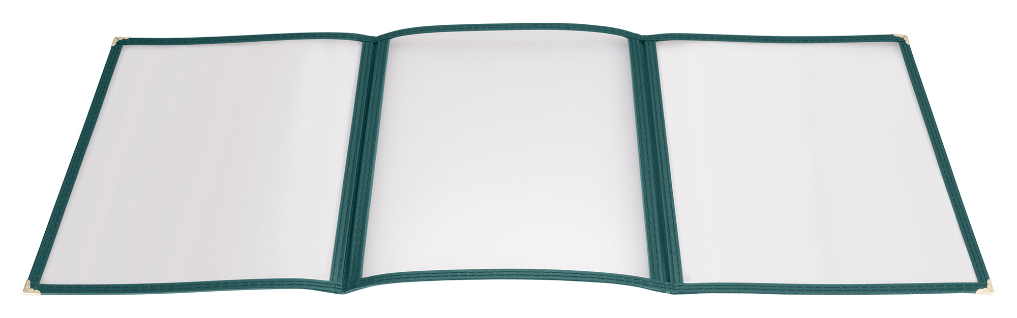 Menu Cover, Triple Fold, 9-1/2" x 12-1/8", Green (25 Each)-cityfoodequipment.com