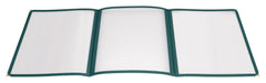 Menu Cover, Triple Fold, 9-1/2" x 12-1/8", Green (25 Each)-cityfoodequipment.com