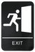 Information Sign, "Exit", 6" x 9", Braille (12 Each)-cityfoodequipment.com