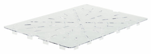 Drain Shelf for PFSF & PFFW series, 13" x 21-1/8", Clear, PC, NSF (12 Each)-cityfoodequipment.com
