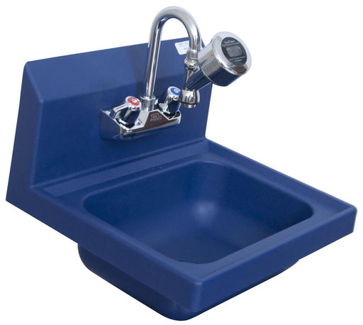 ION™ Blue Antimicrobial Hand Sink w/Sanitimer, Faucet 14" x 10" x 5"-cityfoodequipment.com