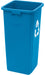 23 Gallon Square Tall Trash Can, 15-5/8" Square x 30-3/4"H, Blue, RECYCLE (1 Each)-cityfoodequipment.com