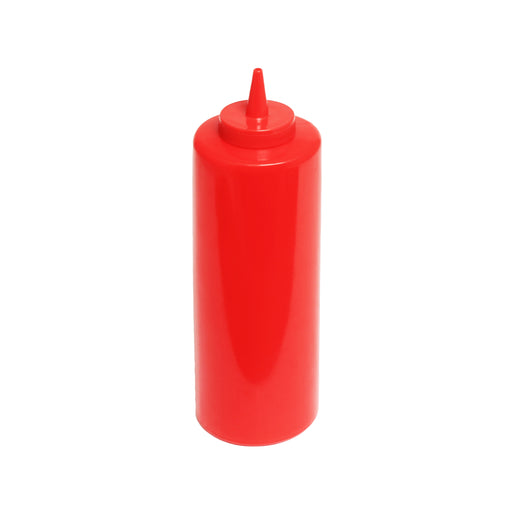 Thunder Group PLTHSB024R 24 oz Plastic Squeeze Bottle, Red - 3, (dozen)-cityfoodequipment.com