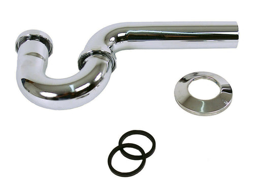 P-Trap, With Tail Piece, Washers Included, Chrome Plated Brass-cityfoodequipment.com