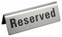 Tent Sign, "Reserved", S/S (12 Each)-cityfoodequipment.com