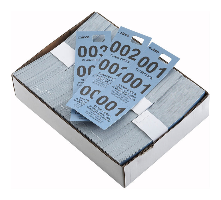 Coat Check Tickets, Blue, 500pcs/box (10 Box)-cityfoodequipment.com