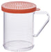 10oz Dredge with Rose Snap-on Lid, PC (12 Set)-cityfoodequipment.com