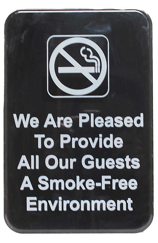 Sign 6" x 9" x 1/8", A Smoke-Free Environment QTY-12-cityfoodequipment.com