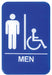 Information Sign, "Men", 6" x 9", Blue (12 Each)-cityfoodequipment.com