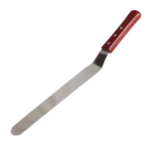 Thunder Group SLPSP010C 9 1/2" Offset Spatula w/ Wood Handle, Stainless Steel - 12, (each)-cityfoodequipment.com