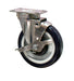 5" S/S Swivel Plate Caster w/ Top Lock Brake & Polyurethane Wheel For Equipment-cityfoodequipment.com