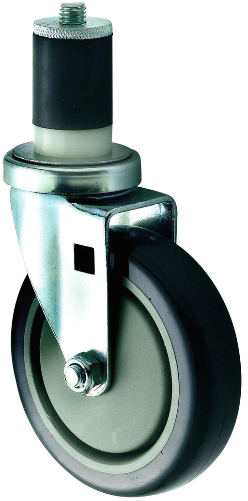 Caster for 1-5/8" & 1-1/2" Standard Tubing, 2pcs, 5"Dia (4 Set)-cityfoodequipment.com