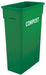 23 Gallon Slender Trash Can, Green, COMPOST (1 Each)-cityfoodequipment.com