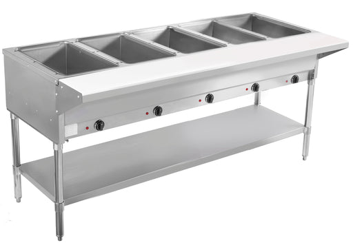 BevLes (5) Well Electric Steam Table, in Silver-cityfoodequipment.com