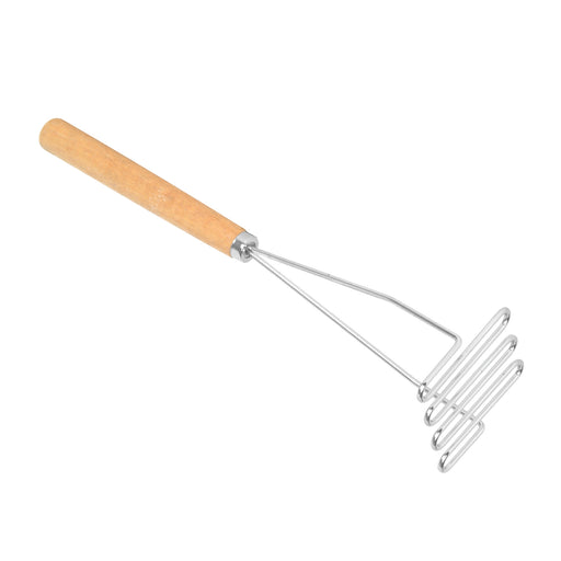 Thunder Group SLTMA012 12" Square Potato Masher w/ Wooden Handle - 12, (each)-cityfoodequipment.com