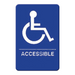 Information Sign, "Accessible", 6" x 9", Braille (12 Each)-cityfoodequipment.com