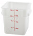 8qt Square Storage Container, White, PP (12 Each)-cityfoodequipment.com