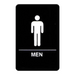 Information Sign, "Men", 6" x 9", Braille (12 Each)-cityfoodequipment.com